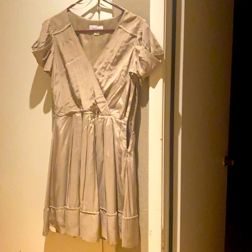 Tan fit n’ flare dress